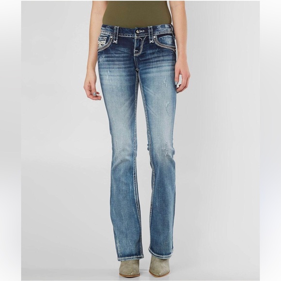 Rock Revival Denim - Rock Revival Hettie Boot Stretch Repaired Jeans Women’s Size 29